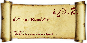Éles Ramón névjegykártya